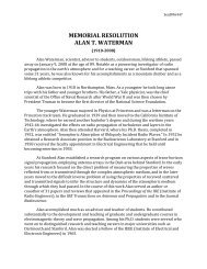 memorial resolution alan t. waterman - Stanford Historical Society