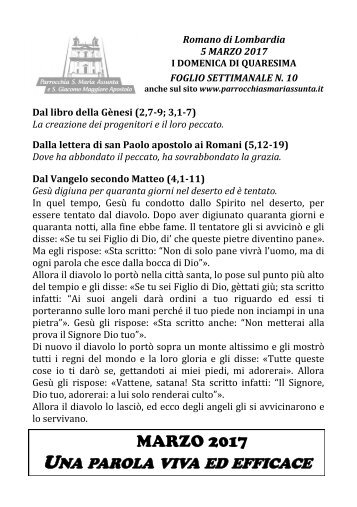 Foglio settimanale n.10 R