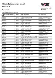 PZN-Liste - PHÃ–NIX LABORATORIUM GmbH