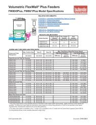 Volumetric FlexWall® Plus Feeders FW80/0Plus, FW80/1Plus Model ...