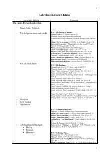 Lehrplan Englisch Klasse 4
