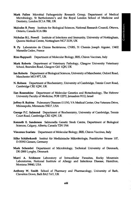 Bacterial Pathogenesis