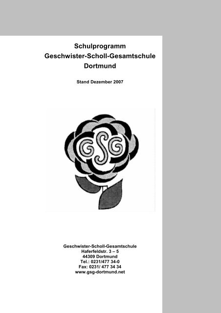 Schulprogramm Geschwister-Scholl-Gesamtschule Dortmund