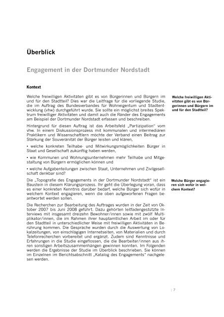 Topographie des Engagements in der Dortmunder Nordstadt