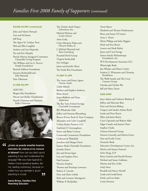 2008 Annual Report - Families First Parenting Programs