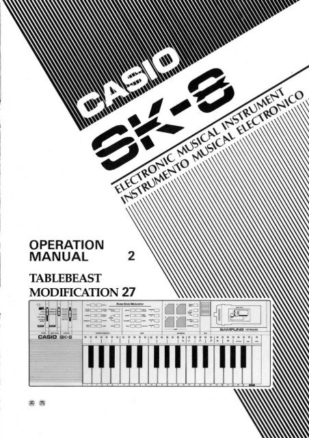 Casio SK-8 Keyboard Owner's Manual - Loscha