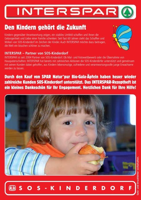 Apfelrezepte von Kindern für Kinder - SOS Kinderdorf