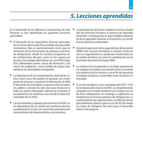 Plan Nacional de Eliminación de Hidroclorofluorocarbonos