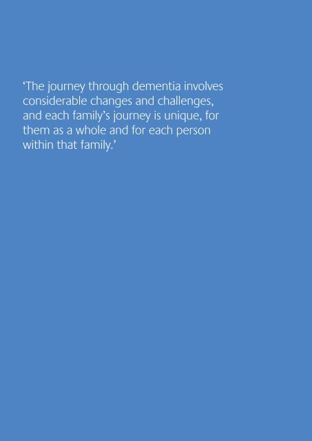 The experiences needs and outcomes for carers of people with dementia