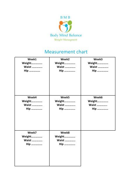 Weight Measurement Chart