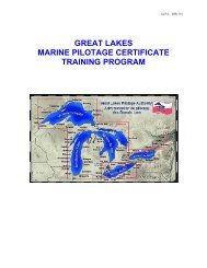 Great Lakes Marine Pilotage  Certificate Training Program