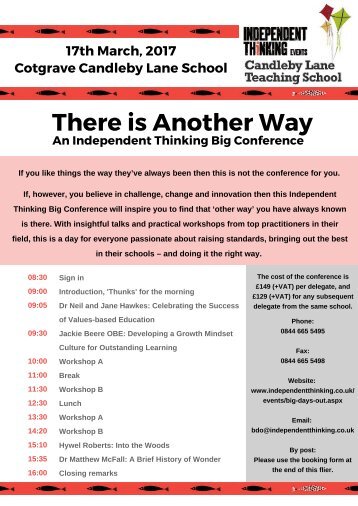 The Big Conference at Cotgrave UPDATED