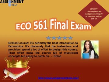 ECO 561 Final Exam answers for free