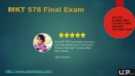 MKT 578 Final Exam 2017