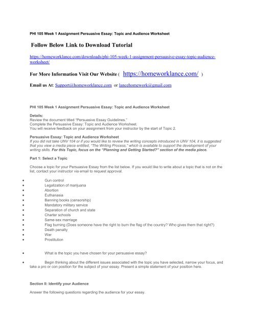 Cheap Business Plans Www Oppapers Com Essays also Independence Day Essay In English Phi Week Assignment Persuasive Essay Topic And Audience Worksheet Health And Wellness Essay