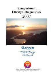 Abstrakter - NORSK FORENING FOR ULTRALYD-DIAGNOSTIKK