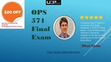 OPS 571 Final Exam 2017 | Answers free | Operating Management