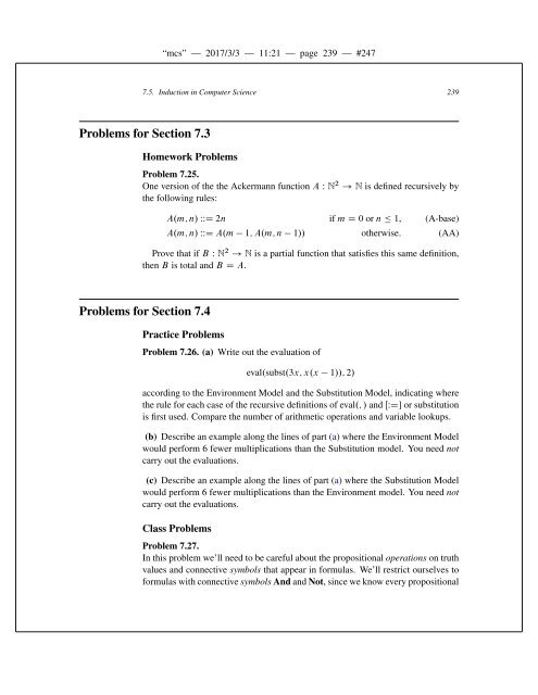 Mathematics for Computer Science