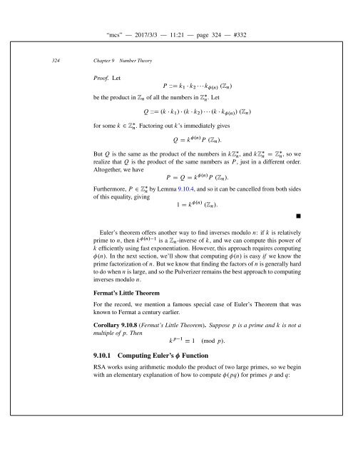 Mathematics for Computer Science