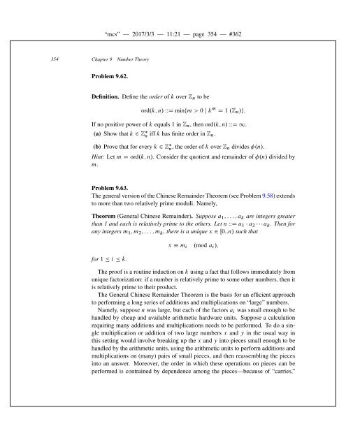 Mathematics for Computer Science