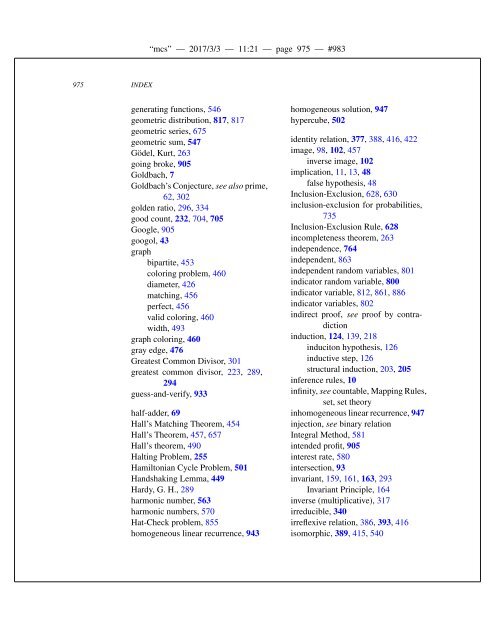 Mathematics for Computer Science