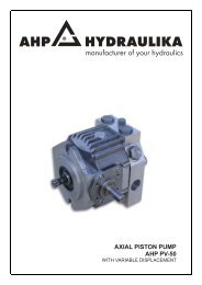AXIAL PISTON PUMP AHP PV-50 - AHP Hydraulika