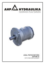 AXIAL PISTON MOTORS AHP MF-51 - AHP Hydraulika