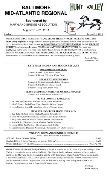 DAILY BULLETIN - District 6