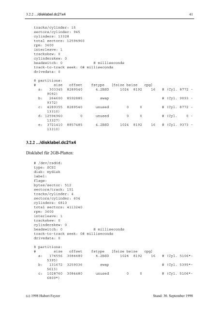 PC-Installation: Unattended-Setup Windows NT ... - Dr. Hubert Feyrer