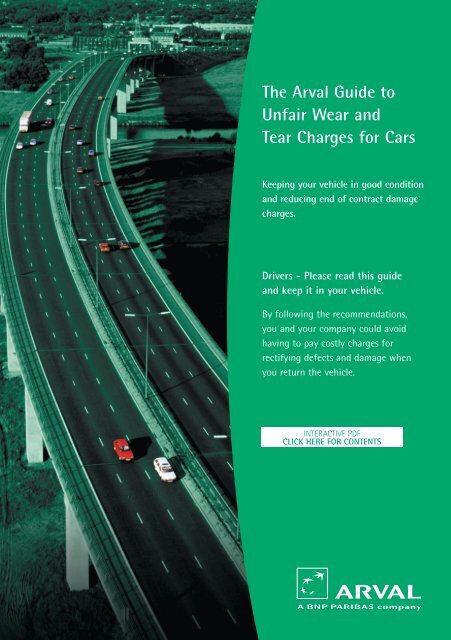 The Arval Guide to Unfair Wear and Tear Charges for Cars