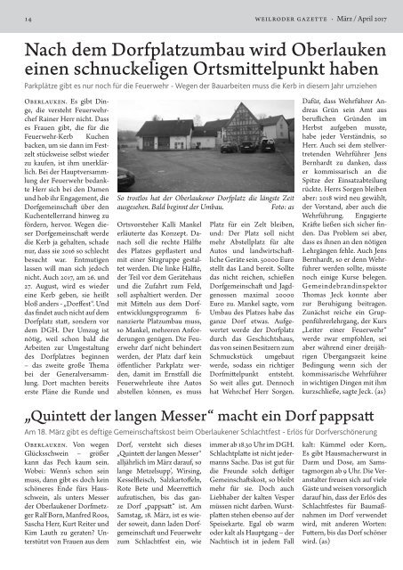 Weilroder Gazette März/April 2017