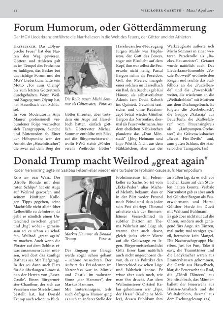 Weilroder Gazette März/April 2017
