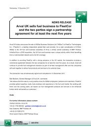 NEWS RELEASE Arval UK sells fuel business to FleetCor and the ...