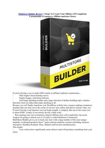 Multistore Builder Review – Whuy should you buy it