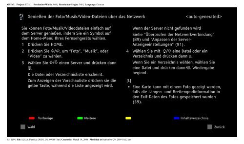 Sony KDL-46Z5800 - KDL-46Z5800 Istruzioni per l'uso Tedesco