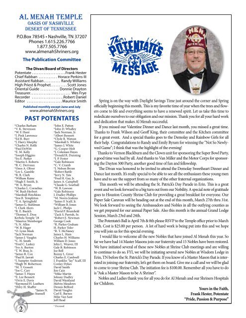 SHRINER MARCH 2017