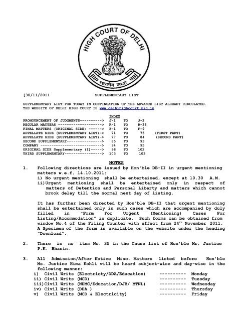 crl. appeals - Delhi High Court