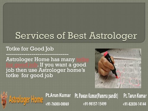 Services of Astrologer Home - The Best Astrologer - Part 3