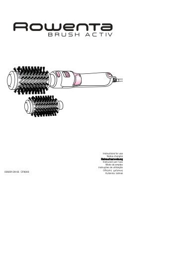 Rowenta BRUSH ACTIV CF9000 - BRUSH ACTIV CF9000 FranÃ§ais