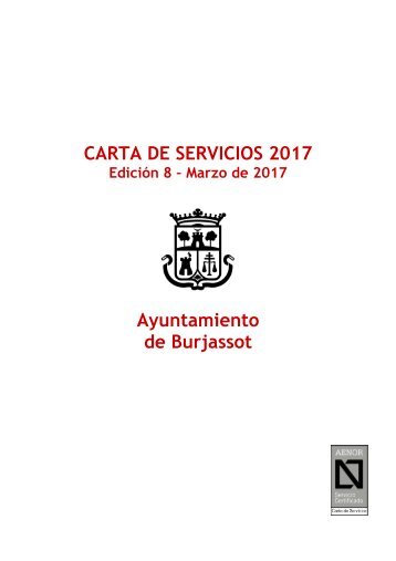 CARTA DE SERVICIOS 2017 Ayuntamiento de Burjassot