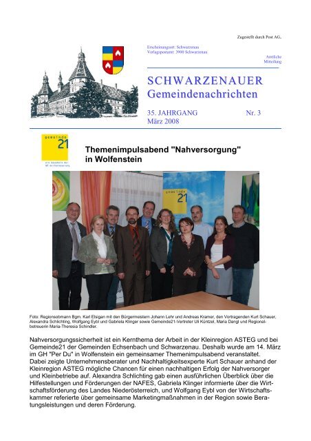 Gemeindezeitung März 2008 - Schwarzenau