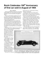 Buick Celebrates 100 Anniversary of first car sold in August of 1904