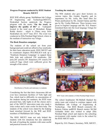 Article on Progress Program by IEEE MJCET (2) (1)