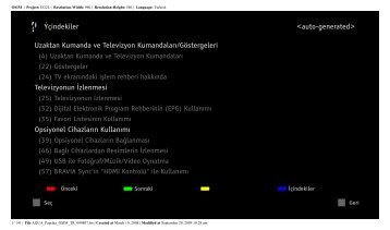 Sony KDL-40Z5800 - KDL-40Z5800 Istruzioni per l'uso Turco