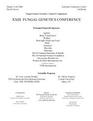 xxiii fungal genetics conference - Fungal Genetics Stock Center