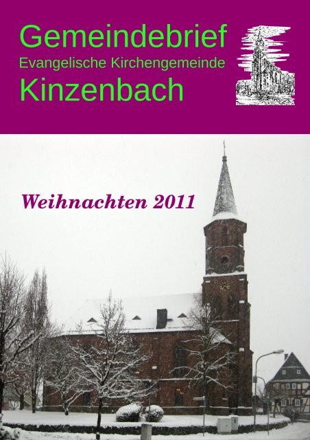 Weihnachten 2011 - Evangelische Kirchengemeinde Kinzenbach