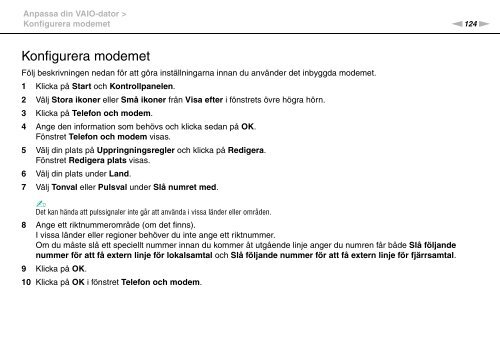 Sony VGN-SR59TG - VGN-SR59TG Istruzioni per l'uso Svedese