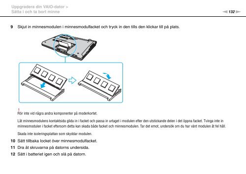 Sony VGN-SR59TG - VGN-SR59TG Istruzioni per l'uso Svedese