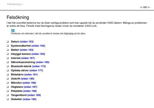 Sony VGN-SR59TG - VGN-SR59TG Istruzioni per l'uso Svedese