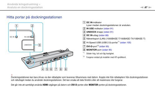 Sony VGN-SR59TG - VGN-SR59TG Istruzioni per l'uso Svedese